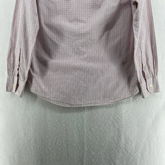 J.Crew Button-Down Shirt Men's Sz S Blue Red Windowpane Collared Chest Pocket - Picture 9 of 11